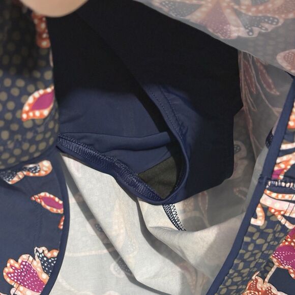 Lands End Swim Shorts Womens Purple Blue Floral 24W Quick Dry Stretch Pockets - Picture 5 of 7